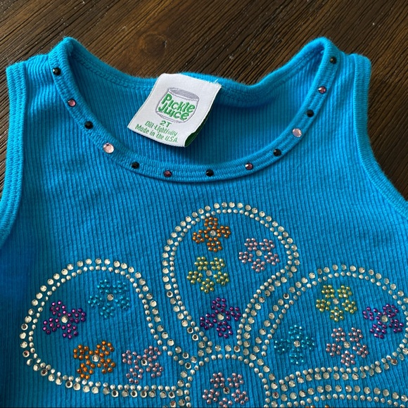 Peace & Flower Rhinstone Tank Top 2T Bundle - Picture 4 of 4